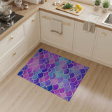 Multi-color and Patterns Purple Mermaid Scale Area Rug