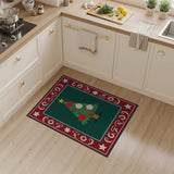 Festive Christmas Tree Area Rug with Ornate Border