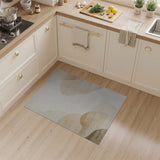 Beige and Neutral Beige Organic Abstract Area Rug