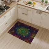 Rainbow Heart Swirl Area Rug