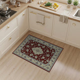 Traditional Persian Red Area Rug with Floral Medallion
