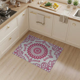 Floral Vintage Pink Pink Mandala Floral Area Rug