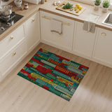 Vibrant Geometric City Skyline Rug