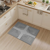 Black and White Geometric Modern Intricate Black White Maze Labyrinth Area Rug