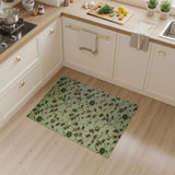 Vintage Green Vine Floral Area Rug