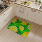 Zesty Lemon Slices Fruit Pattern Area Rug