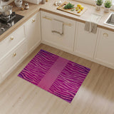 Pink Vibrant Pink Zebra Stripe Area Rug