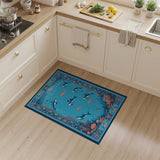 Navy Blue Dolphins Underwater Area Rug
