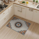 Orange Mandala Sunburst Area Rug