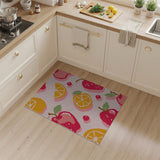 Cheerful Fruit Pattern Area Rug - Apples, Oranges Berries