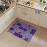 Purple Geometric Floral Area Rug