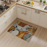 Geometric Oryx Antelope Brown Tan Area Rug