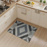 Modern Grey Geometric Diamond Geometric Modern Area Rug