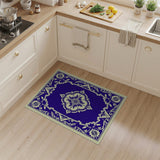 Blue and Teal Navy Blue Persian Star Medallion Area Rug