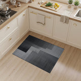 Black and White Modern Geometric Black White Area Rug