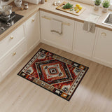 Southwestern Multi-color and Patterns Bold Red Diamond Southwestern Area Rug