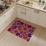 Vibrant Pink Multi-Floral Area Rug