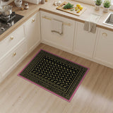 Gold Heritage Tribal Pattern Black Area Rug