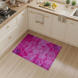 Vibrant Pink Abstract Distressed Area Rug