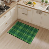 Vibrant Green Plaid Checkered Area Rug