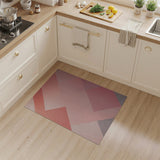 Pink Pink Geometric Abstract Area Rug
