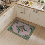 Ornate Pink Floral Medallion Persian Rug