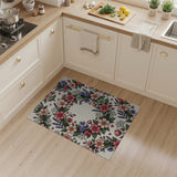 Romantic Floral Wreath Hearts Area Rug