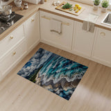 Na Pali Black Sand Waves Coastal Rug