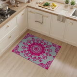Pink Ornate Pink Mandala Persian Area Rug