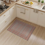 Terracotta Gray Geometric Heritage Tribal Rug