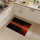 Fiery Red Vertical Glow Area Rug