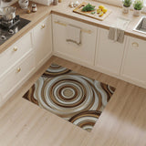 Brown Tan Geometric Abstract Area Rug
