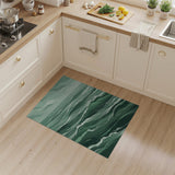 Emerald Ocean Waves Area Rug