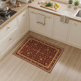 Red Floral Red Traditional Persian Floral Area Rug