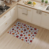 Autumn Maple Leaves Vine Pattern Area Rug