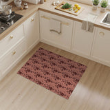 Floral Vintage Pink Vintage Pink Floral Motif Area Rug