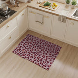 Pink Blush Pink Leopard Print Tufted Area Rug