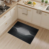 Black White Halftone Diamond Area Rug