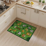 Playful Jungle Animals Kids Area Rug