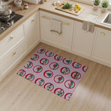 Pink Snow Globe Christmas Village Area Rug