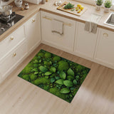Lush Green Moss Leaf Area Rug