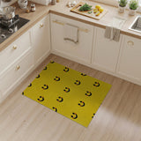 Cheerful Yellow Smiley Faces Area Rug