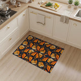 Orange Monarch Butterfly Area Rug