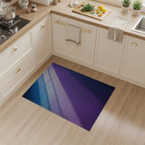 Blue to Purple Ombre Striped Area Rug