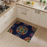 Vibrant Geometric Light Bulb Area Rug