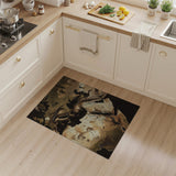 Vintage Topographic Eurasia Map Area Rug