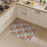 Terracotta Leaf Bloom Area Rug