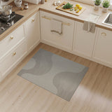 Abstract Wave Beige Abstract Area Rug