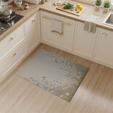Purple Wildflower Meadow Beige Area Rug
