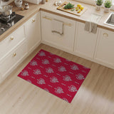 Bold Red Heritage Tribal Shield Rug